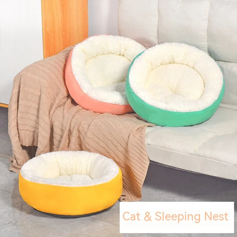CalmPaws™ Anxiety Lamb Wool Pet Bed